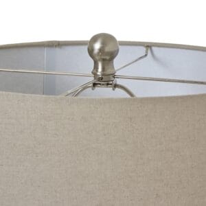 Topped with a neutral linen lampshade, the White Beaded Ceramic Lamp diffuses a soft and ambient glow, creating a warm and inviting atmosphere in living rooms, bedrooms, or hallway consoles. Its understated elegance and high-quality craftsmanship ensure it blends seamlessly into any refined space, adding depth, warmth, and a natural element.