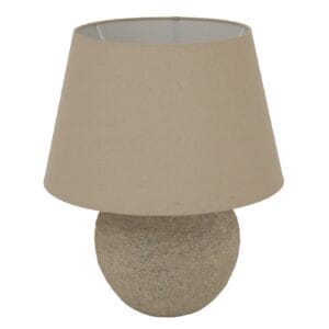 Topped with a neutral linen lampshade, the Tuscan Grey Lamp diffuses a soft and ambient glow, creating an inviting atmosphere in living rooms, bedrooms, or stylish office spaces. Its muted grey tones and sculptural design make it a versatile piece that complements modern, minimalist, and classic interiors.