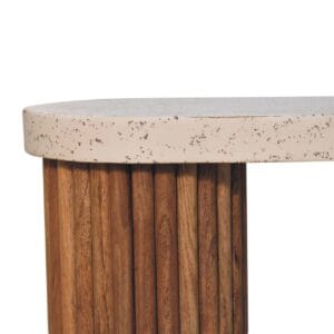 Serenity Coffee Table – Elegant Solid Wood with Terrazzo Top - Image 4