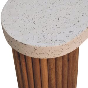 Serenity Coffee Table – Elegant Solid Wood with Terrazzo Top - Image 5