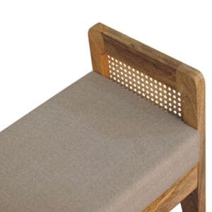 Mud Linen Rattan Bench – Stylish & Comfortable Seating Solution - Image 4