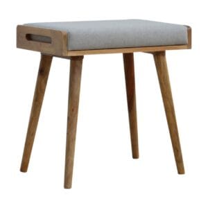 Grey Tweed Tray Style Footstool – Modern & Versatile Home Accent - Image 2