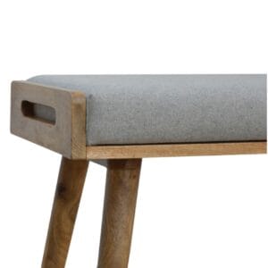 Grey Tweed Tray Style Footstool – Modern & Versatile Home Accent - Image 4