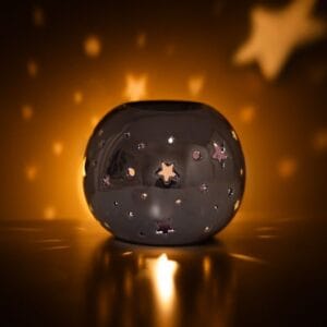 Purple Iridescent Star Oil Burner and Wax Warmer - Image 2