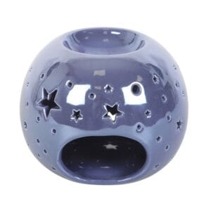 Purple Iridescent Star Oil Burner and Wax Warmer - Image 3