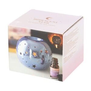 Purple Iridescent Star Oil Burner and Wax Warmer - Image 6
