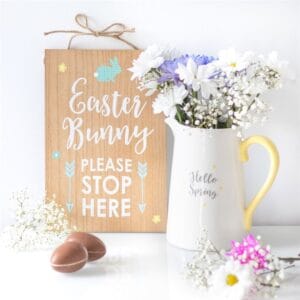 Easter Bunny Stop Here Hanging Sign - Image 2