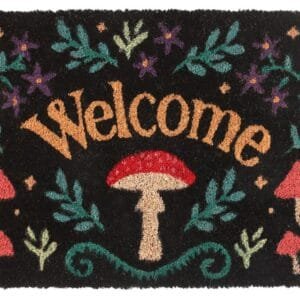 Black Mushroom Welcome Doormat - Image 2