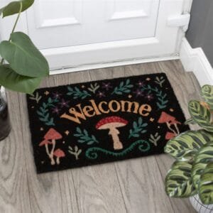 Black Mushroom Welcome Doormat - Image 4
