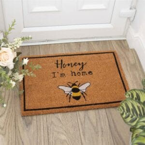 Natural Honey I’m Home Bee Doormat - Image 4