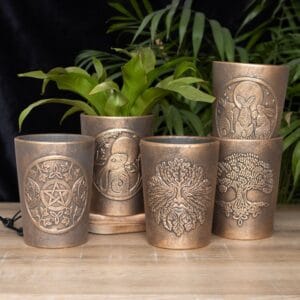 Green Man Bronze Terracotta Plant - Image 5