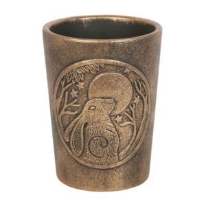 Moon Gazing Hare Bronze Terracotta Plant Pot - Image 2