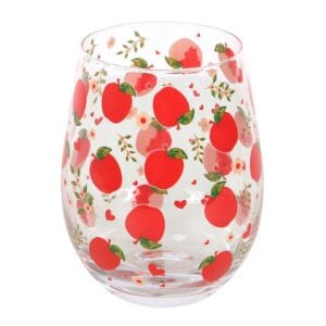 Apple Print Stemless Glass - Image 2