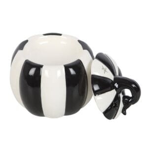 Black and White Striped Pumpkin Oil Burner - Image 4