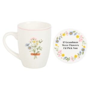 If Grandmas Were Flowers Floral Mug & Coaster Set - Image 2
