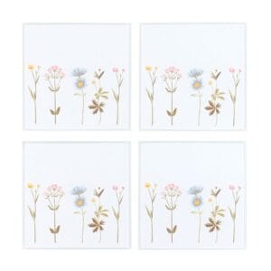 Floral Glass Coaster Set - Image 2