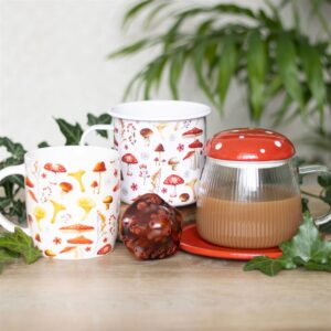 Glass Mushroom Mug and Saucer - Image 6