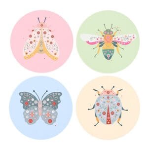 Floral Bug Coaster Set - Image 2