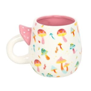 Funky Fungi Print Mug with Mushroom Handle - Image 2