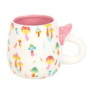 Funky Fungi Print Mug with Mushroom Handle - Image 4