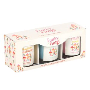 Set of 3 Funky Fungi Mushroom Votive Candles - Image 3