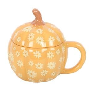 Groovy Floral Pumpkin Lidded Mug - Image 5