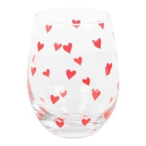 Heart Print Stemless Glass - Image 2