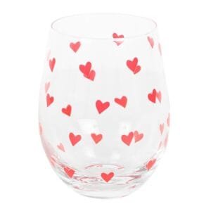 Heart Print Stemless Glass - Image 3