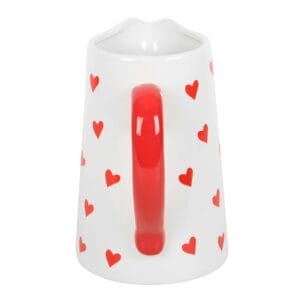 Heart Print Ceramic Flower Jug - Image 3