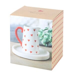 Heart Print Ceramic Flower Jug - Image 6