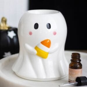 Spooky ghost-shaped wax warmer with tea light