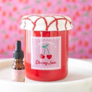 Cherry Jam Jar Oil Burner and Wax Warmer - Image 2