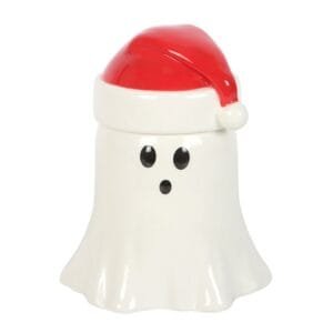 Ghost with Santa Hat Oil Burner and Wax Warmer - Image 2