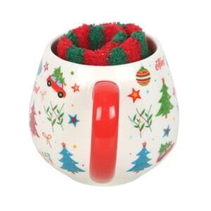 Nostalgic Christmas Print Mug and Socks Set - Image 3
