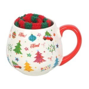 Nostalgic Christmas Print Mug and Socks Set - Image 4