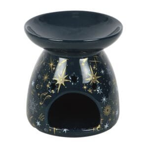 Blue Starry Night Oil Burner and Wax Warmer - Image 2