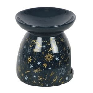 Blue Starry Night Oil Burner and Wax Warmer - Image 3