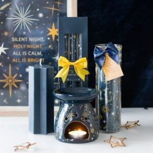Blue Starry Night Oil Burner and Wax Warmer - Image 5