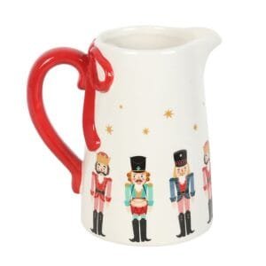 Nutcracker Ceramic Flower Jug with Bow - Image 2