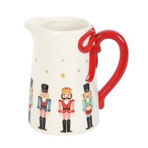 Nutcracker Ceramic Flower Jug with Bow - Image 4