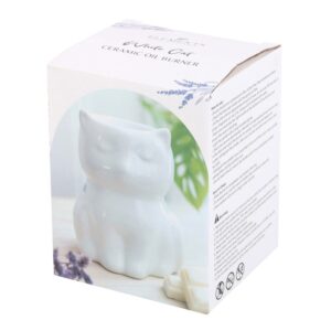 Shiny White Cat Oil Burner - Image 4