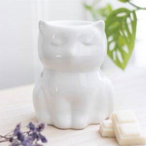 Shiny White Cat Oil Burner - Image 5