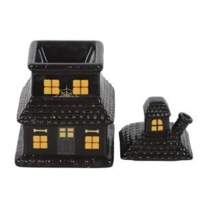 Black Haunted House Oil Burner and Wax Warmer - Image 3