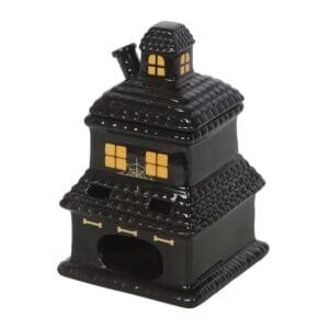 Black Haunted House Oil Burner and Wax Warmer - Image 5