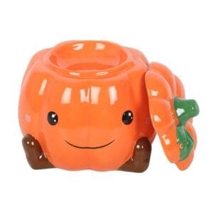 Cute Smiling Pumpkin Oil Burner and Wax Warmer - Image 3
