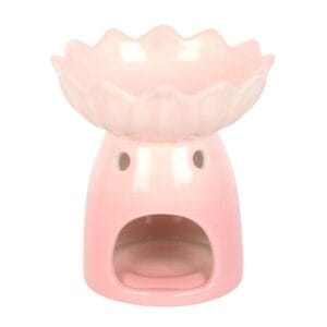 Pink Water Lily Oil Burner and Wax Warmer - Image 2