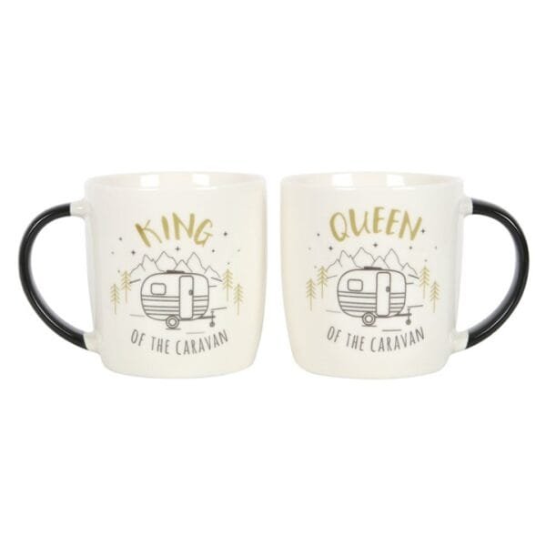 King and Queen Couples Caravan Mug Set