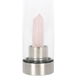 Rose Quartz Purifying Glass Water Bottle - Image 2