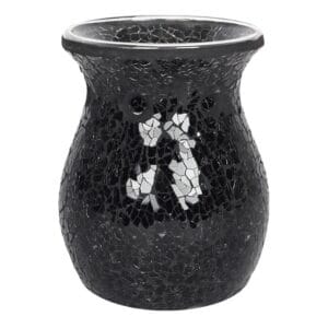 Large Black Crackle Oil Burner and Wax Warmer - Image 3