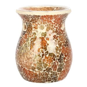 Large Brown Crackle Oil Burner and Wax Warmer - Image 2